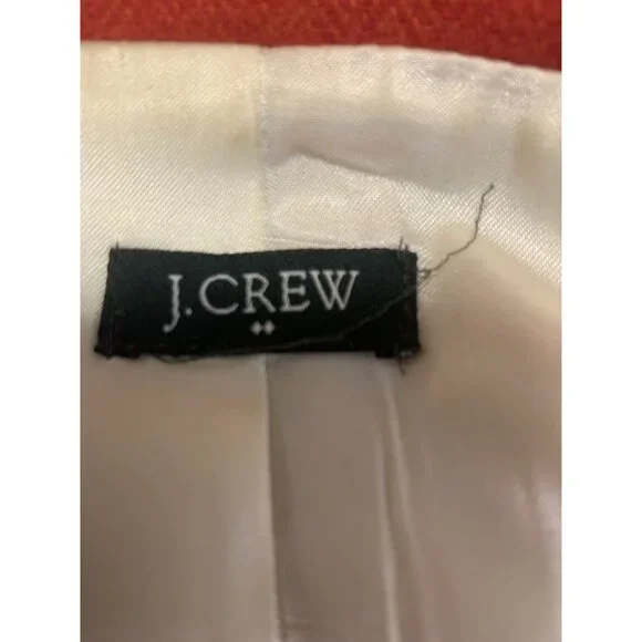 J. Crew Orange Cropped School Boy Blazer Size S - Picture 4 of 9